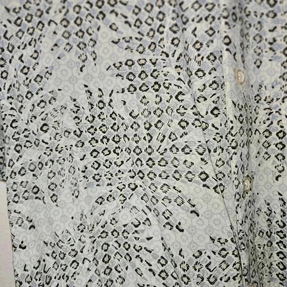 Tasso Elba 100% Silk Hawaiian Aloha Shirt Mens Medium Tropical Resort Camp - Picture 12 of 16